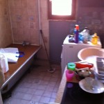 Makeshift Kitchen in the bathroom!